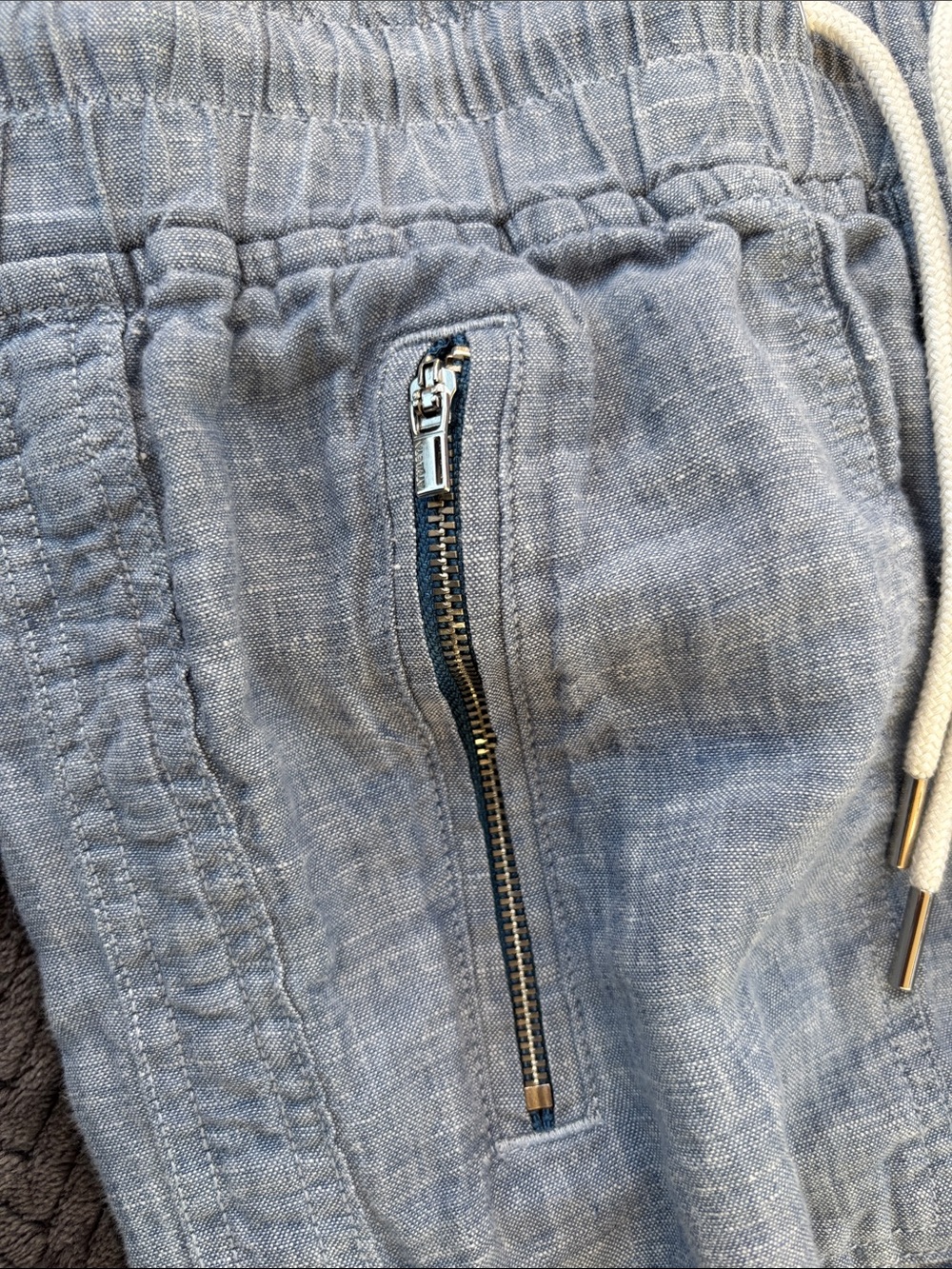 Athleta Light Blue Wide-Leg Linen Blend Pants - Picture 5 of 12
